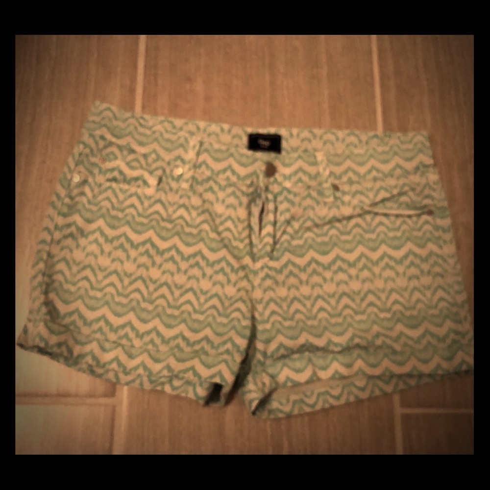 Teal pattern shorts